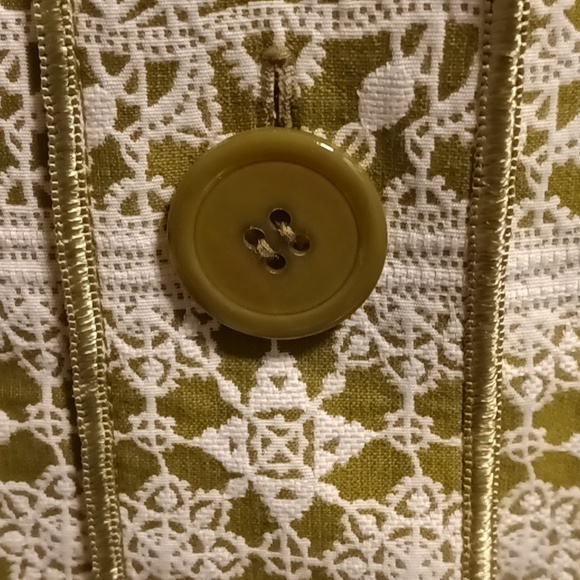 FINAL PRICE NWOT DONCASTER olive/white crocheted/laced designed l/s jacket 16 - Picture 12 of 16
